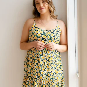 Robe Virginia Jaune et marine