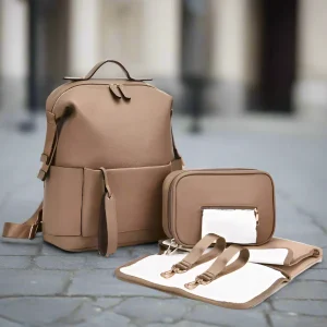 Sac à dos à langer en cuir design pour bébé - Élégant et pratique BébéParis™
