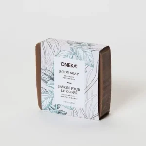 Savon en barre 140g Menthe poivrée et argile grise