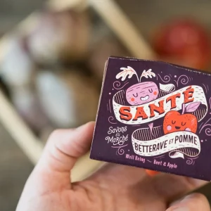 Savon en barre betterave et pomme