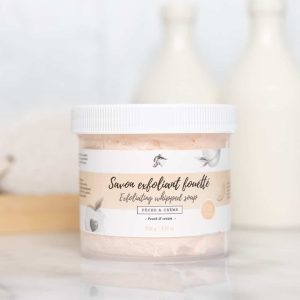 Savon fouetté à la pêche (exfoliant)