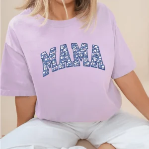 T-shirt Mama orchidée