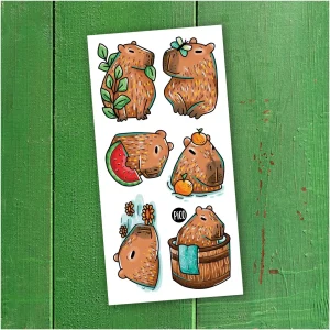 Tatouages Capybaras paisibles