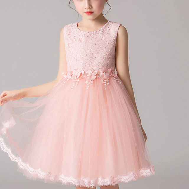 Robe de soirée classique en dentelle florale avec nœud papillon – Image 3