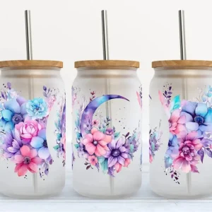 Verre 16oz Lune rose/mauve