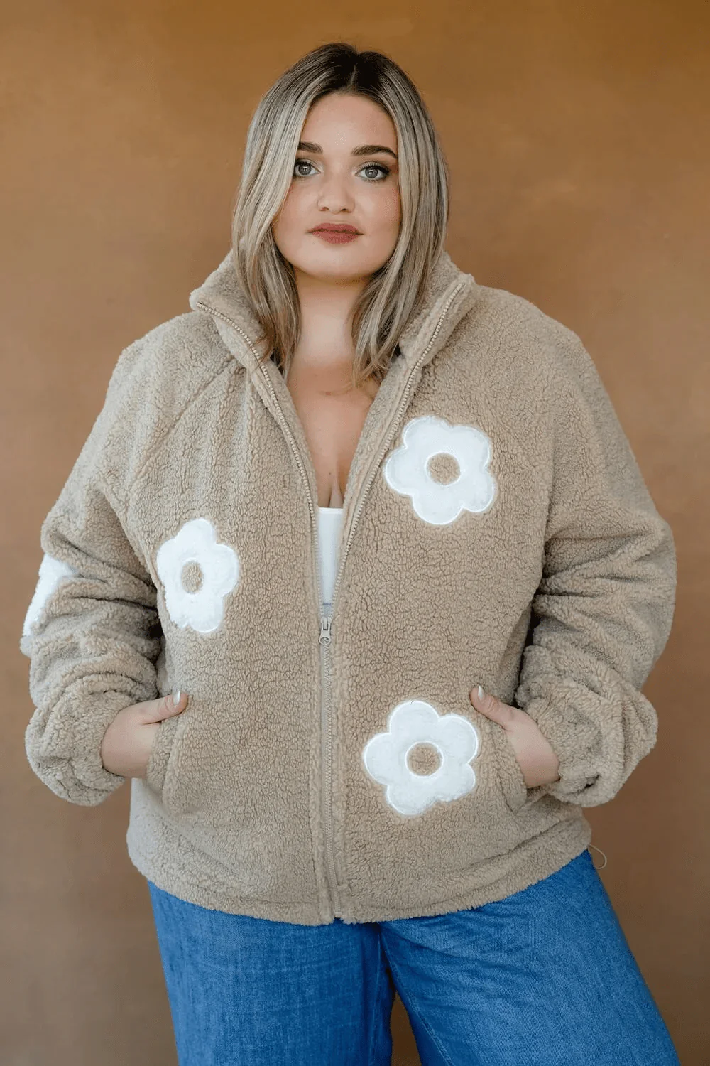 Veste teddy bear Fleurs et douceur – Image 3